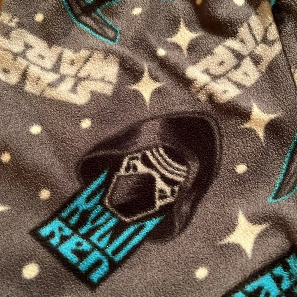 Star Wars Kylo Ren 10-12 spaceship gray fleece pajama bottoms pants gray black